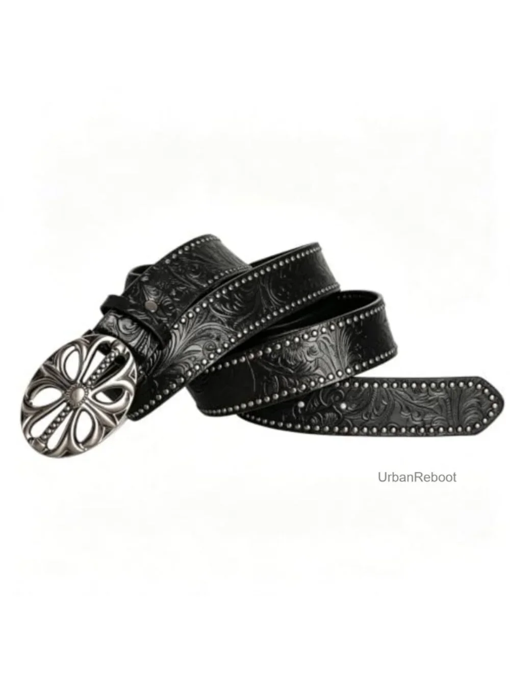 Studded PU Leather Belt for Y2K Gothic Punk Western Outfits